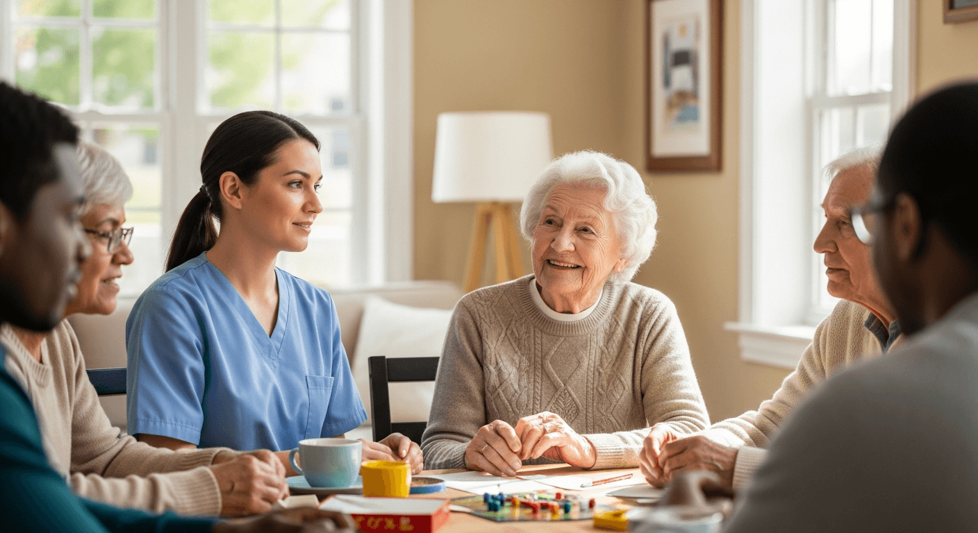 Community Services caregiver with patient
