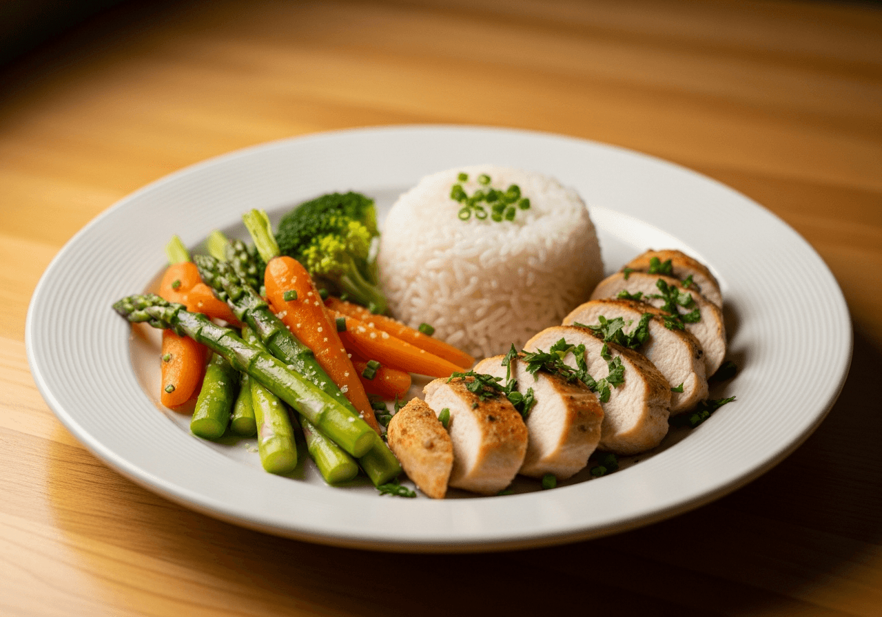 Eating Assistance caregiver with patient