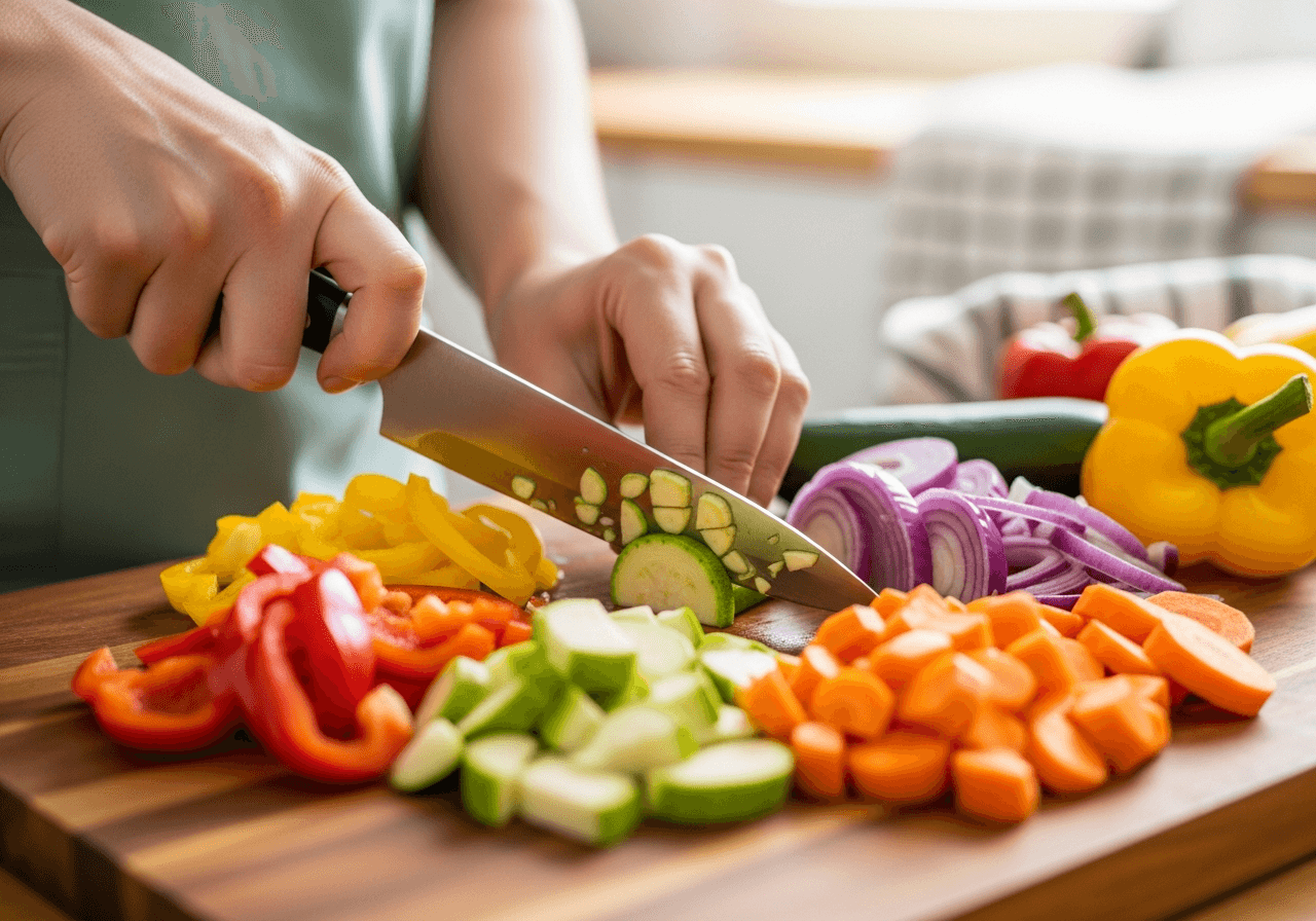 Modified Diet Preparation caregiver with patient