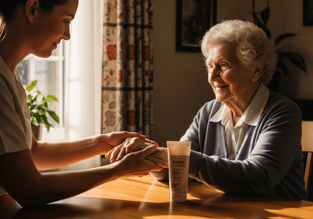 Personal Care caregiver with patient